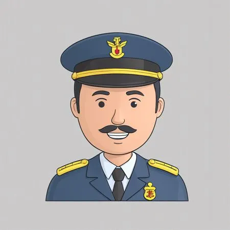 正式な制服を着た軍のパイロット  AI画像