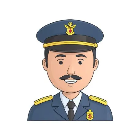 Military pilot wearing a formal uniform  AI Image