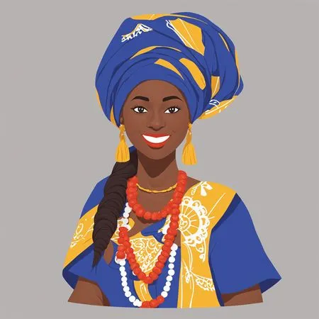 Mujer africana con atuendo tradicional africano  Imagen AI