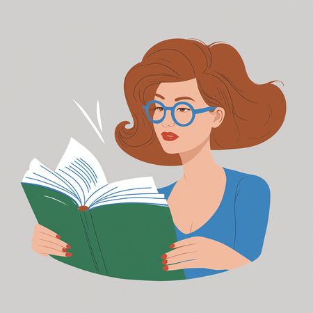 Mujer leyendo libro  Imagen AI