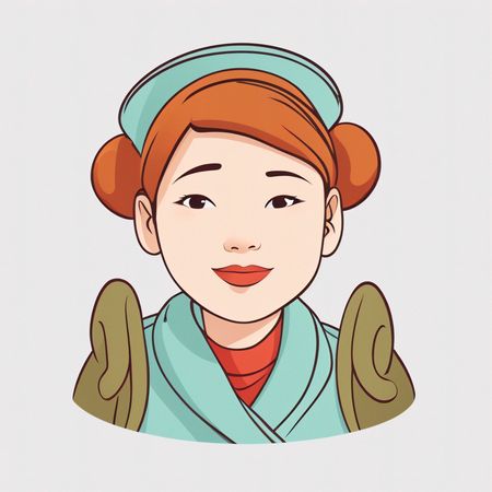 Mujer sonriente con atuendo tradicional  Imagen AI