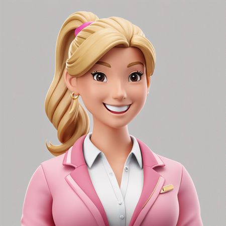 Mulher sorridente de terno  Imagem de IA