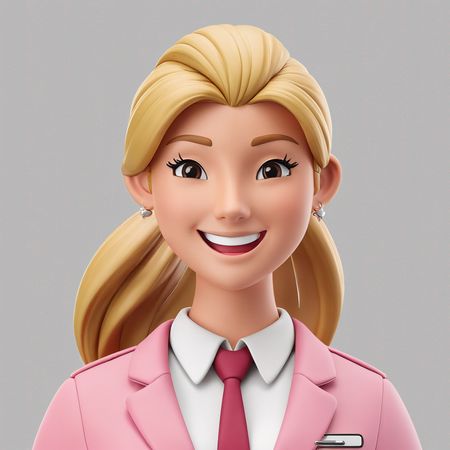 Mulher sorridente de terno  Imagem de IA