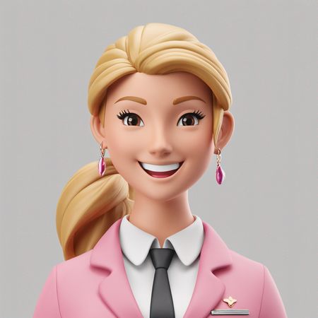 Mulher sorridente em traje profissional  Imagem de IA
