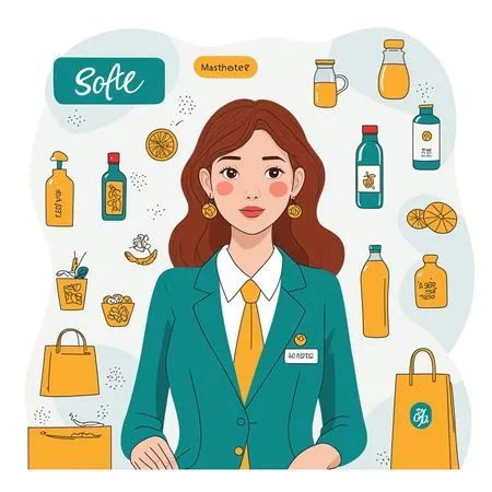 Mulher trabalhando em empresa de bebidas  Imagem de IA
