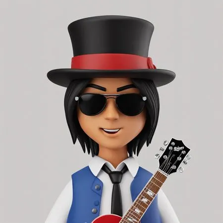 Musicien avec une guitare  AI Image