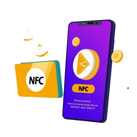 NFC Mobile Payment With Cryptocurrency  AI Image