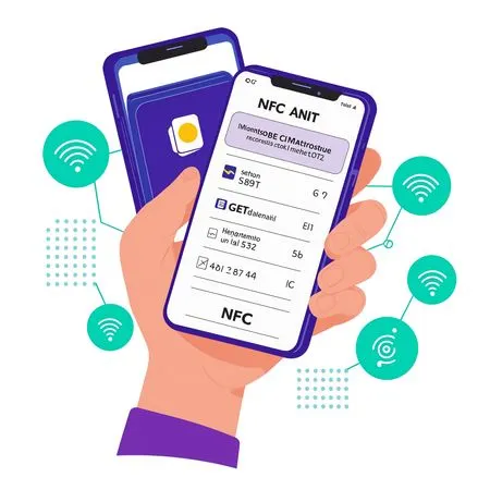 NFC Technology On  Smartphone  AI Image