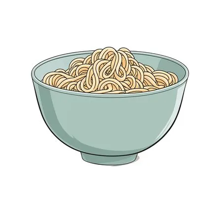 Noodles In  Bowl  AI Image