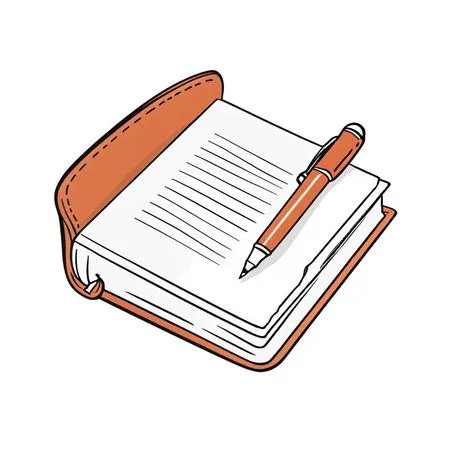 Notebook And Pen  AI Image