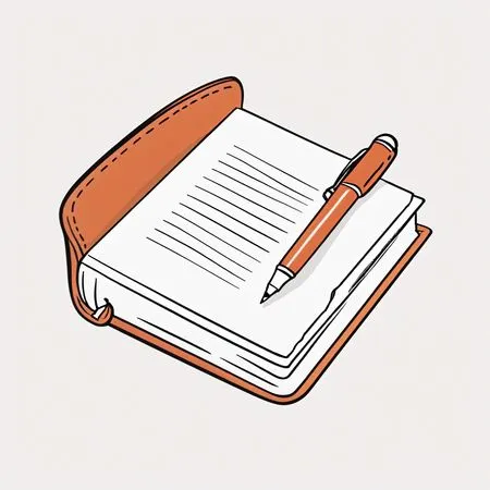 Notebook And Pen  AI Image