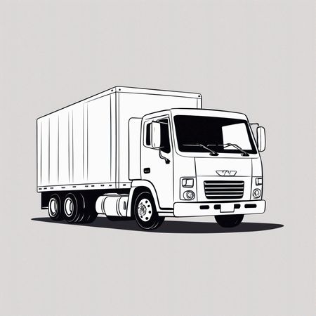 Kommerzieller Lieferwagen  AI Image