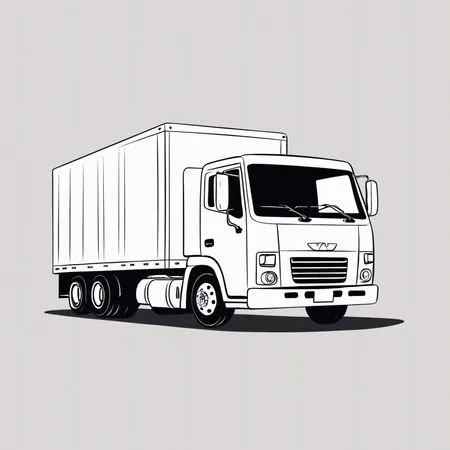 Kommerzieller Lieferwagen  AI Image