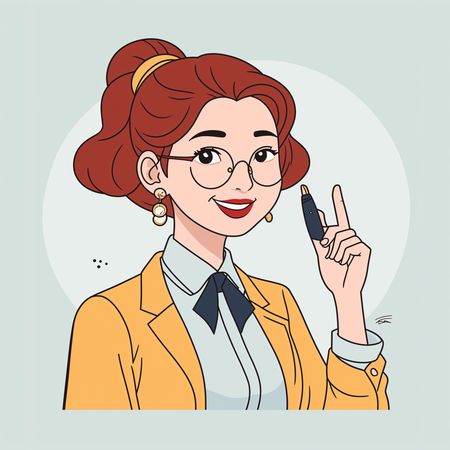 Office assistant wearing glasses  AI Image