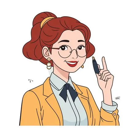Office assistant wearing glasses  AI Image