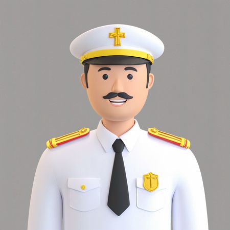 Officier en tenue uniforme  Image IA