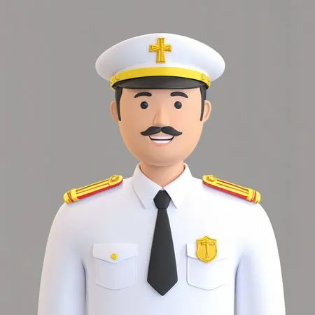 Officier en tenue uniforme  Image IA