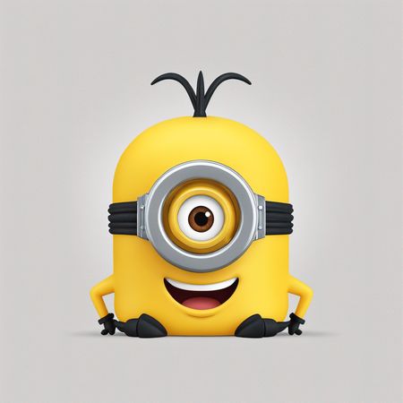 One-eyed Minion Sitting  AI Image