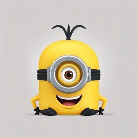 One-eyed Minion Sitting  AI Image