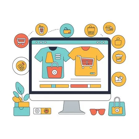 Online Shopping Platform Interface  AI Image