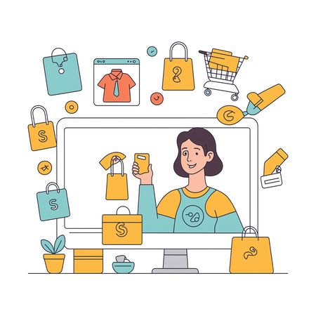 Online Shopping Website  AI Image