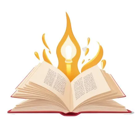 Open Book With Glowing Light Bulb  AI Image