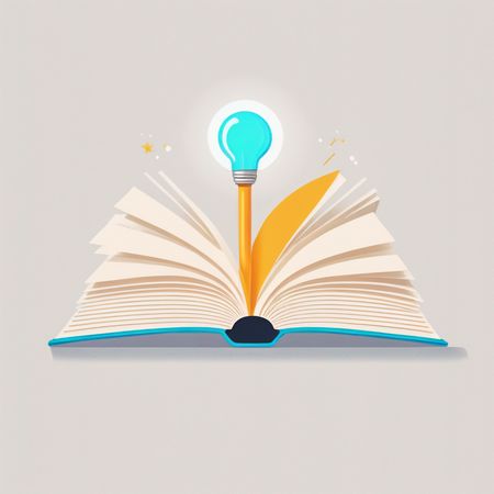 Open Book With Light Bulb  AI Image