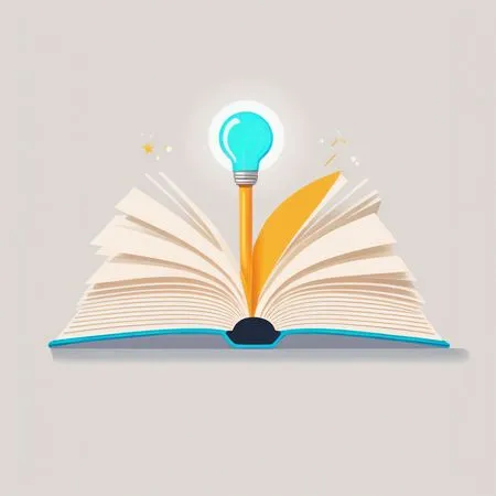 Open Book With Light Bulb  AI Image