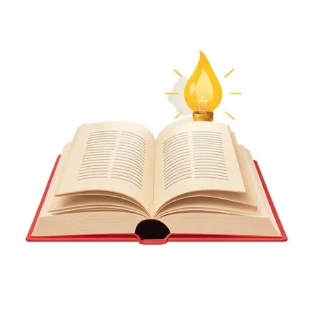 Open Book With Light Bulb  AI Image
