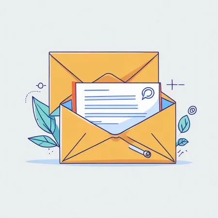 Open Envelope With A Letter Inside.  AI Image