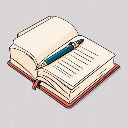 Open Notebook With A Pen  AI Image