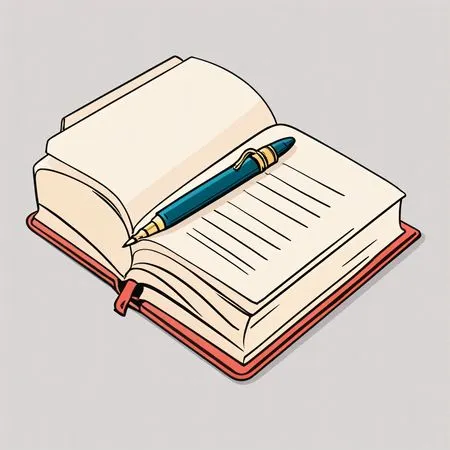 Open Notebook With A Pen  AI Image
