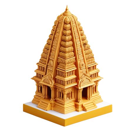 Ornate Hindu Temple  AI Image