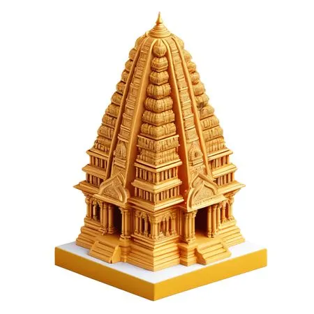 Ornate Hindu Temple  AI Image