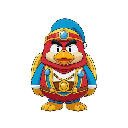 Penguin In Colorful Outfit  AI Image