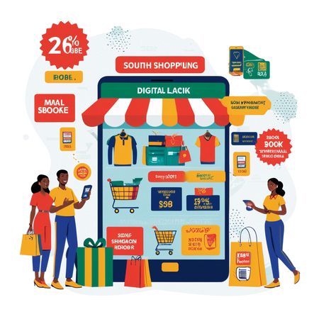 People Doing Digital Shopping Experience On Mobile App  AI Image