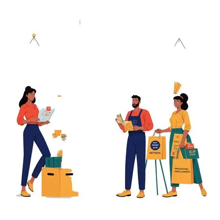 People finding books at street bookstall  AI Image