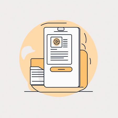 Perfil digital em um smartphone  Imagem de IA