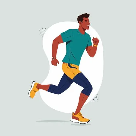 Person Running Energetically  AI Image