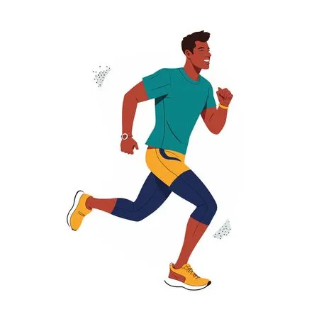 Person Running Energetically  AI Image