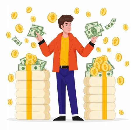 Person With Stacks Of Money  AI Image