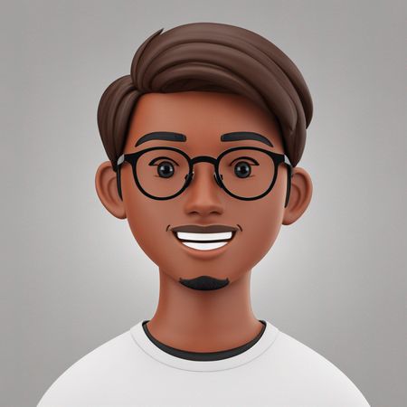 Personagem masculino sorridente  Imagem de IA