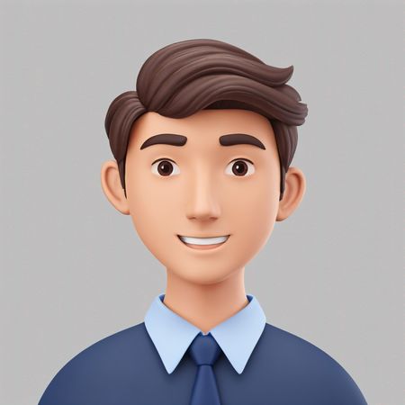 Personnage masculin souriant en tenue professionnelle  Image IA