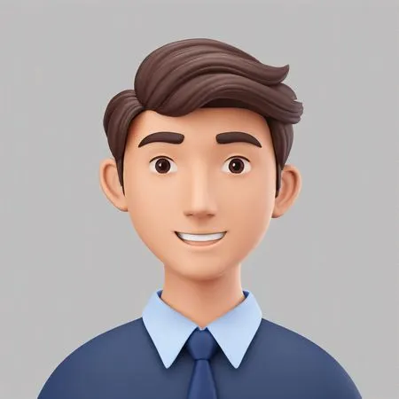 Personnage masculin souriant en tenue professionnelle  Image IA