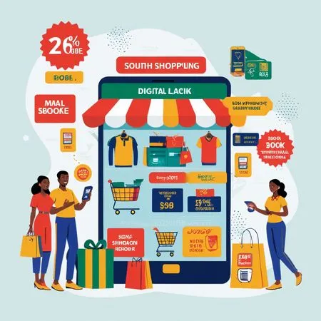Pessoas fazendo compras digitais em aplicativos móveis  Imagem de IA