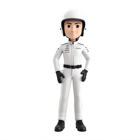 Pilote de course en combinaison de conduite complète  Image IA