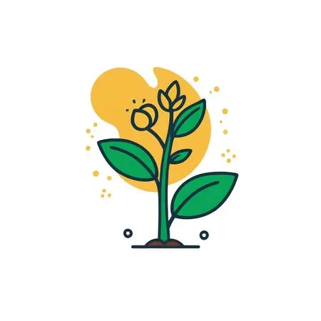 Plant With Leaves And Buds  AI Image