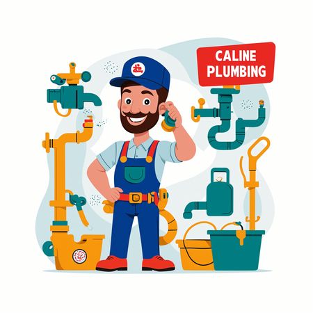 Plumber With Tools And Pipes  AI Image