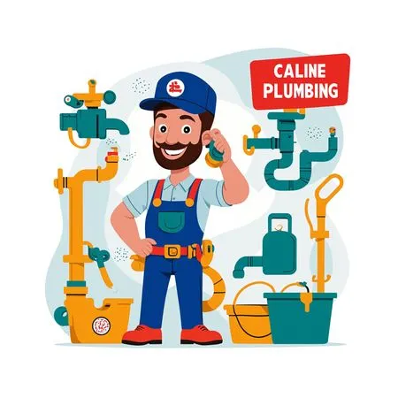 Plumber With Tools And Pipes  AI Image