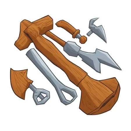 Primitive Tools And Weapons  AI Image